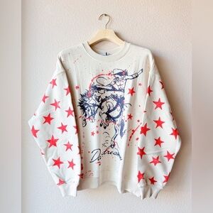 Daydreamer Rodeo Boyfriend BF Crew Oversized Sweatshirt